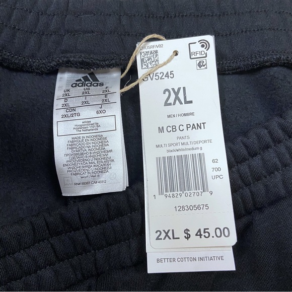 Adidas 2XL Men’s Fleece Colorblock Pants - Picture 10 of 10